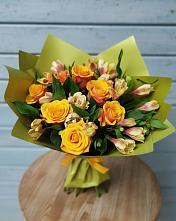 Букет цветов из:  Альстромерии и Розы #REPLACE_PRED# Фатеже
