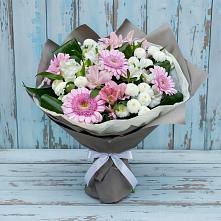 Букет цветов из:  Герберы, Альстромерии и Хризантемы #REPLACE_PRED# Фатеже