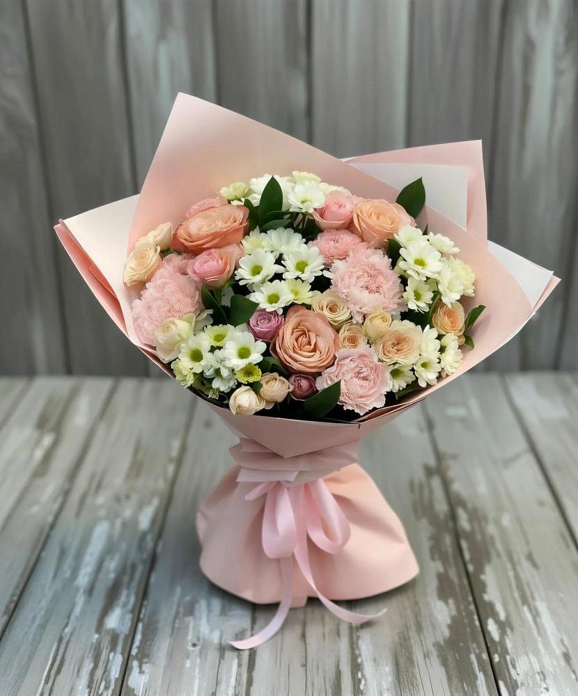 Букет цветов из: Гвоздики, Розы и Хризантемы в Фатеже