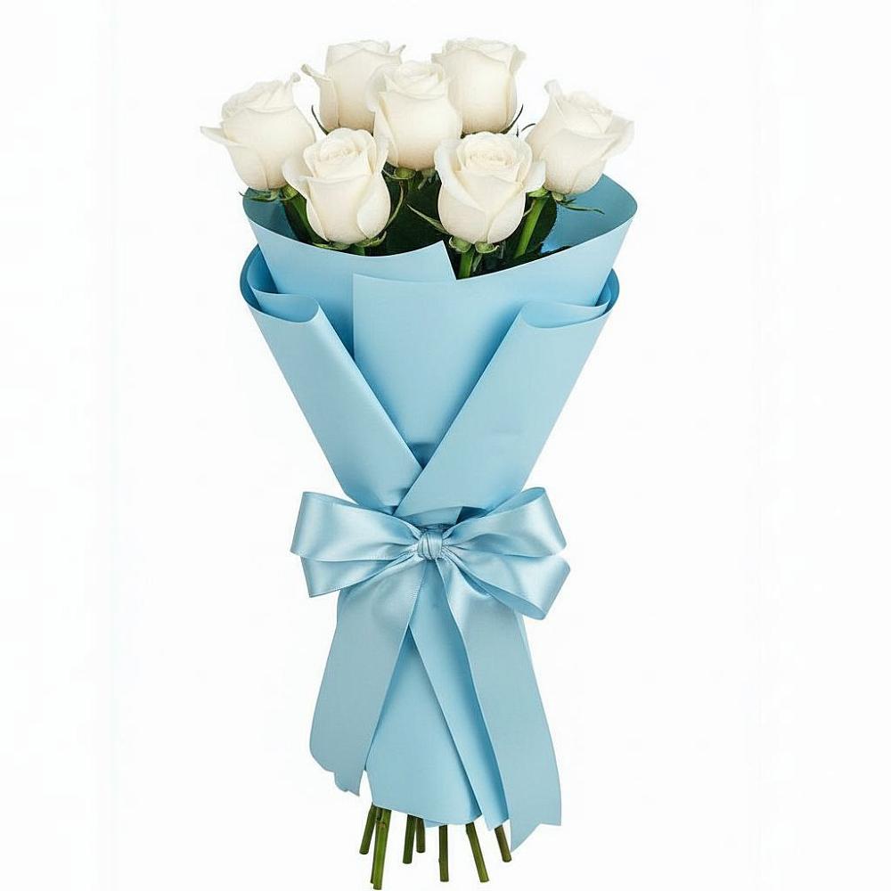 Букет 7 белых роз Проуд в Фатеже