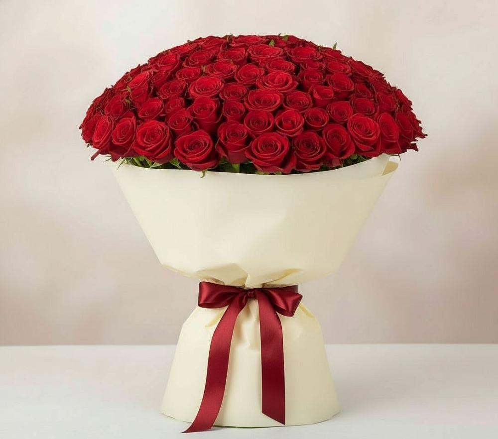 Букет 101 Красная роза Милано в Фатеже