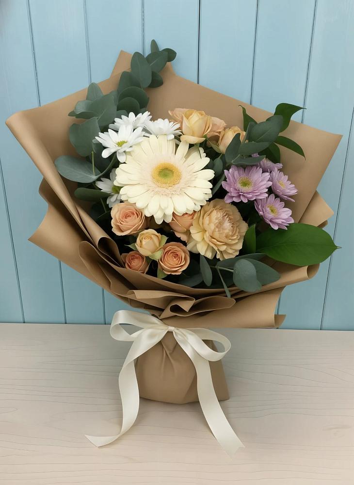 Букет цветов из: Герберы и Хризантемы в Фатеже