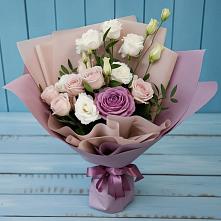Букет цветов из:  Розы и Лизиантусы в Фатеже