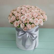 Цветочная композиция из Розы в шляпной коробке в Фатеже