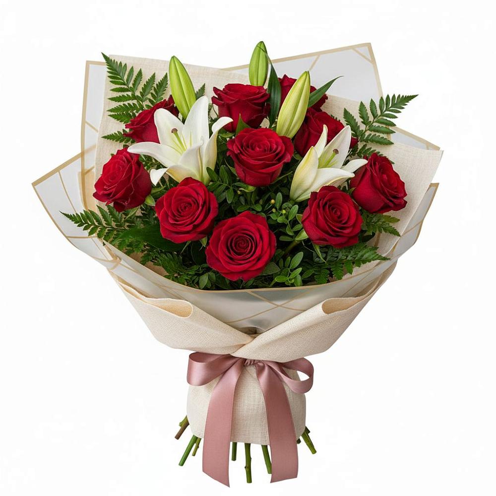 Букет цветов из: Лилии и Розы в Фатеже