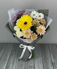 Букет цветов из:  Розы, Герберы и Хризантемы в Фатеже