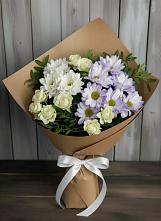 Букет цветов из:  Хризантемы и Розы в Фатеже