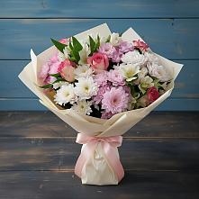 Букет цветов из:  Хризантемы, Альстромерии и Розы в Фатеже