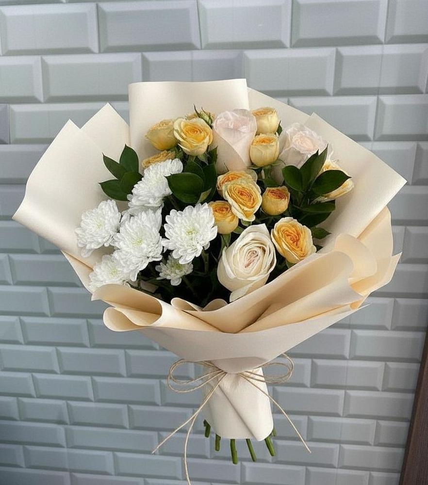 Букет цветов из: Розы и Хризантемы в Фатеже