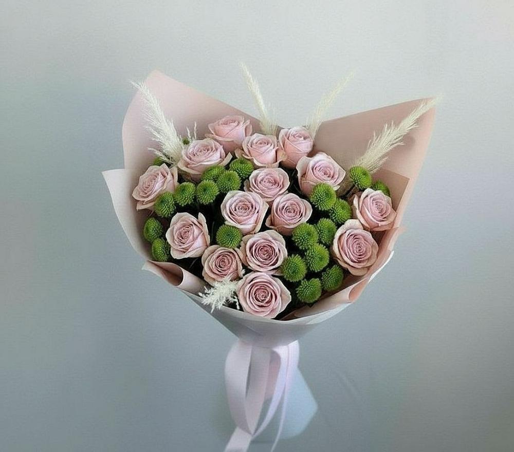 Букет цветов из: Розы и Хризантемы в Фатеже