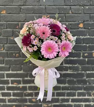 Букет цветов из:  Герберы и Хризантемы в Фатеже