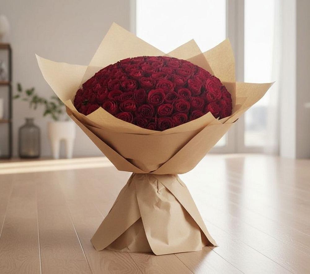 Букет 101 Красная роза в Фатеже