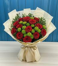 Букет цветов из:  Розы и Хризантемы в Фатеже