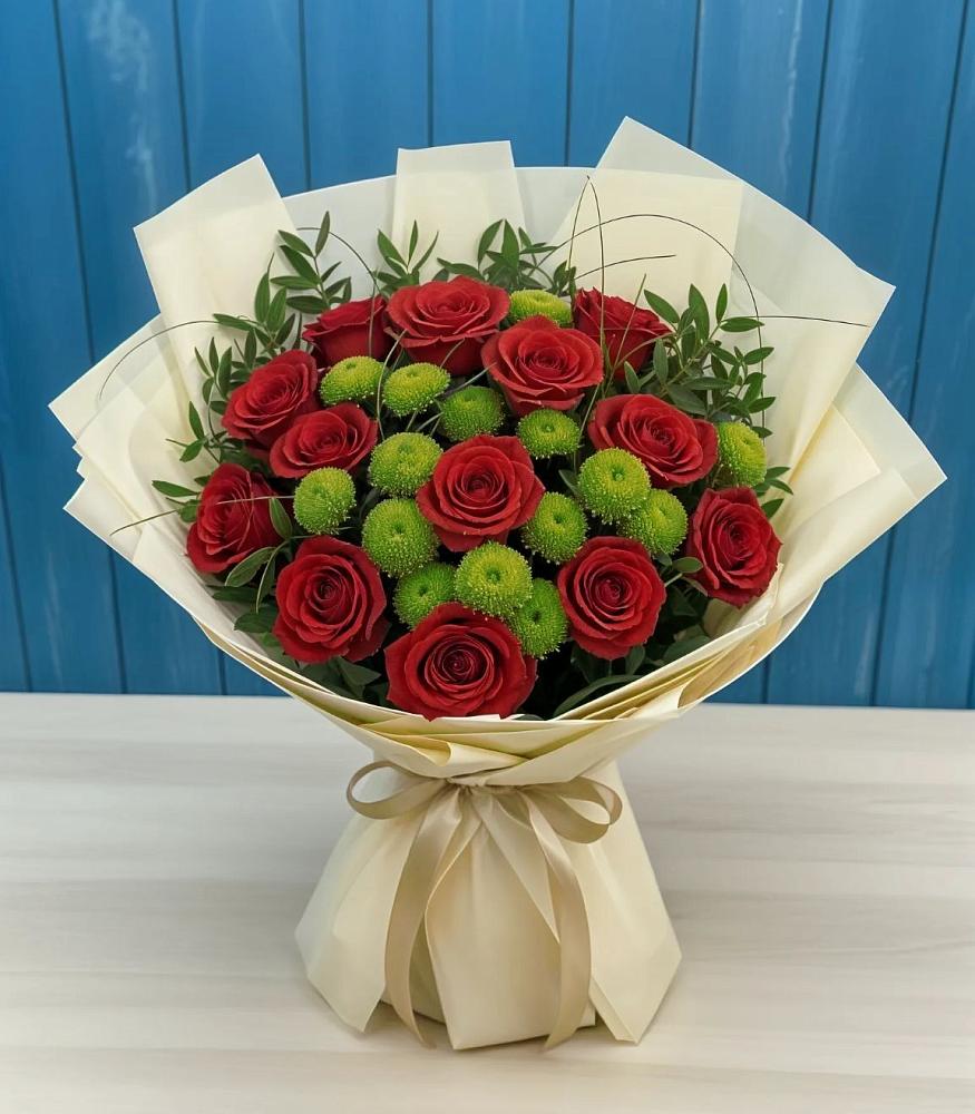 Букет цветов из: Розы и Хризантемы в Фатеже