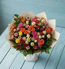 Букет Микс из разноцветных кустовых роз #REPLACE_PRED# Фатеже